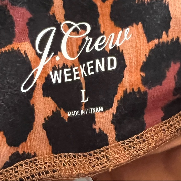 J.Crew Leopard Print Weekend High Waist Slim Fit 7/8  Leggings Large - Picture 4 of 4
